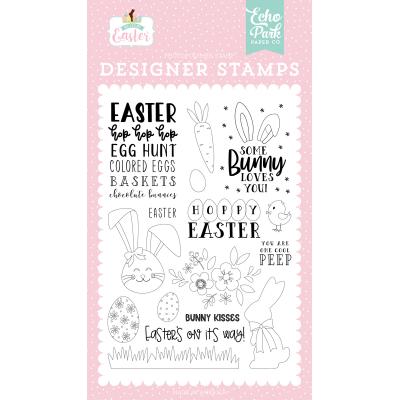 Echo Park Welcome Easter Clear Stamps - Bunny Kisses